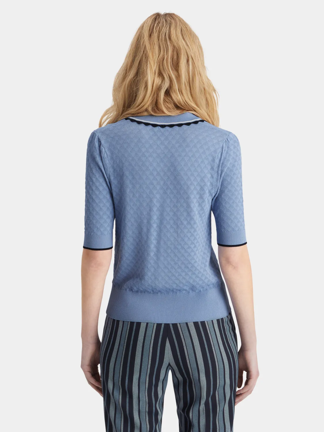 Pointelle collared knitted top sold by Scotch and Soda product image thumbnail 3