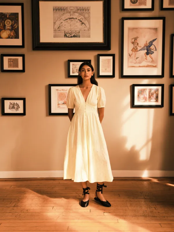 Broderie anglaise midi dress sold by Scotch and Soda
