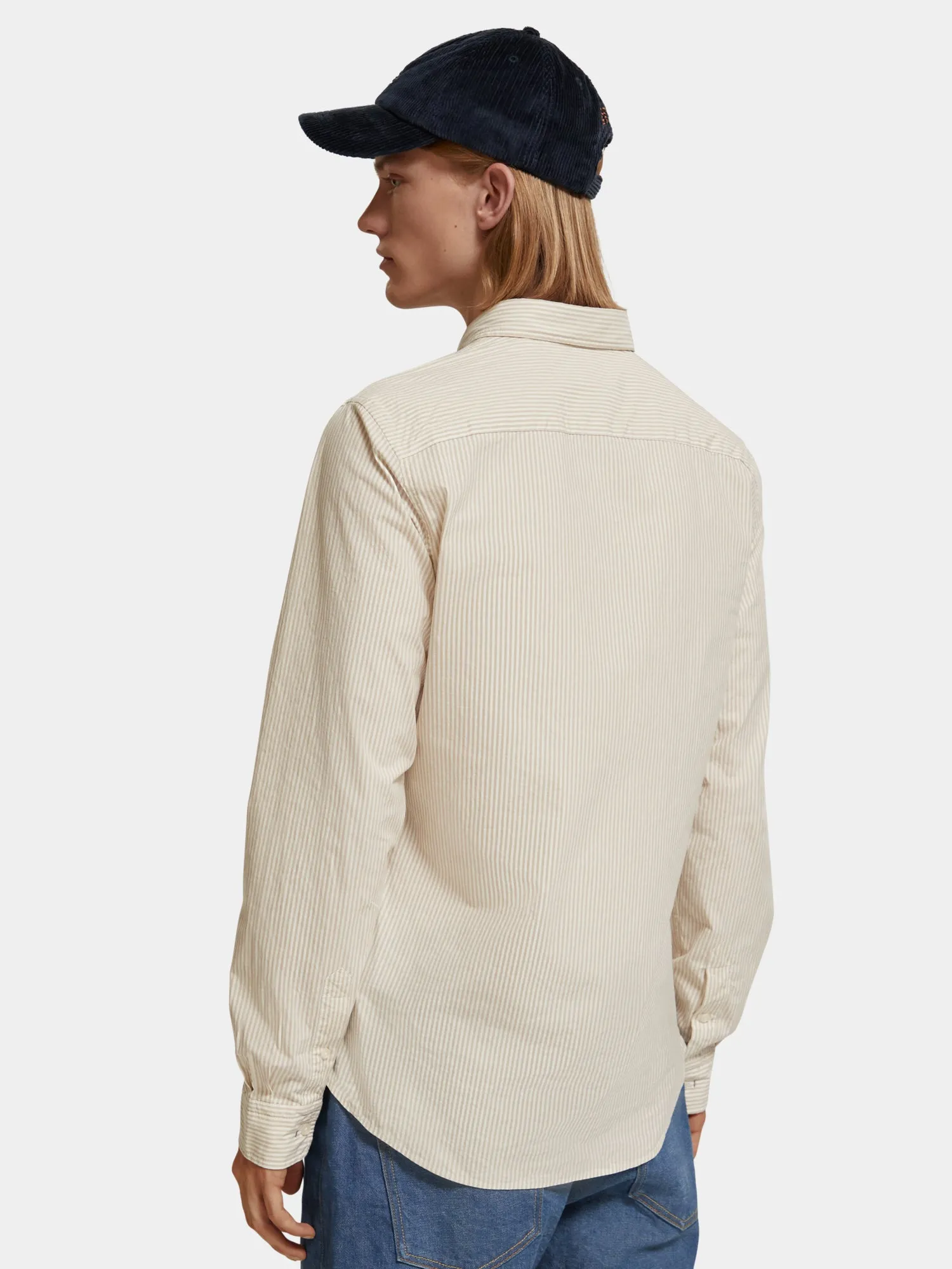 Slim-fit organic cotton poplin shirt sold by Scotch and Soda product image thumbnail 3