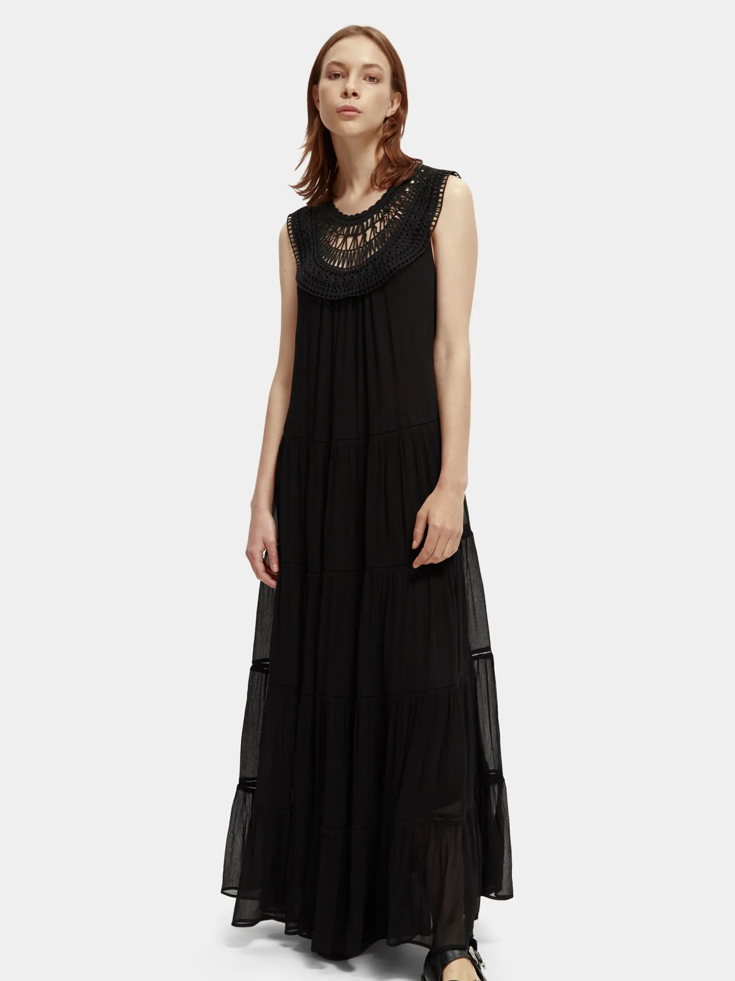 Tiered crocheted maxi dress sold by Scotch and Soda product image thumbnail 5