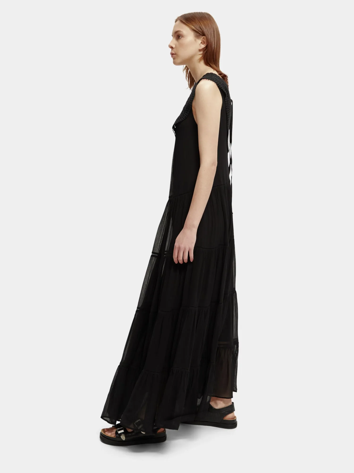 Tiered crocheted maxi dress sold by Scotch and Soda product image thumbnail 4