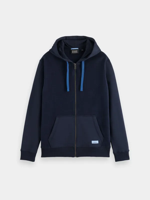 Reversible terry zip hoodie sold by Scotch and Soda