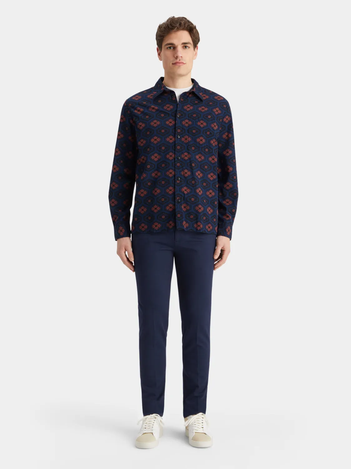 Printed seersucker shirt sold by Scotch & Soda product image thumbnail 5
