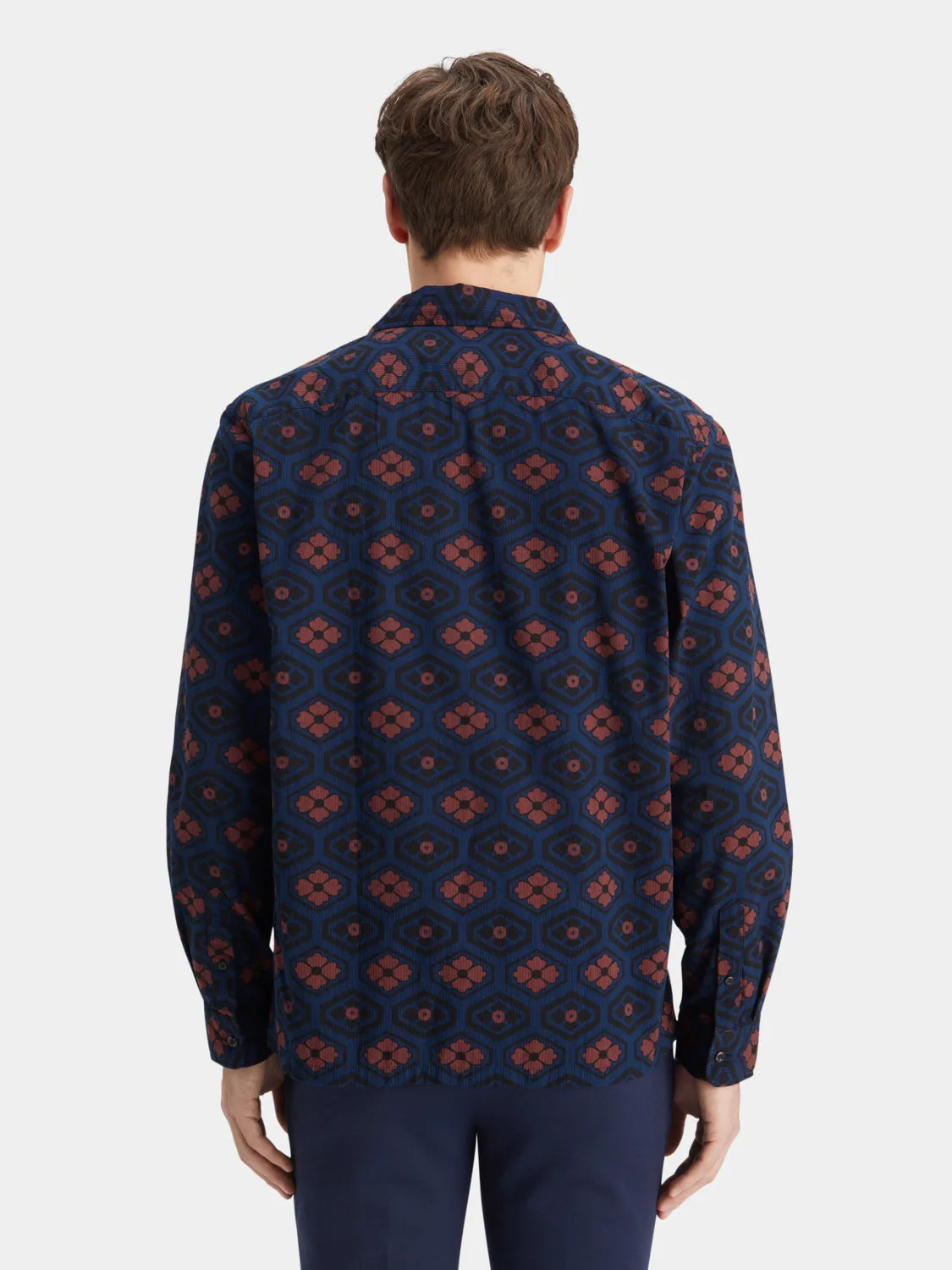 Printed seersucker shirt sold by Scotch & Soda product image thumbnail 3