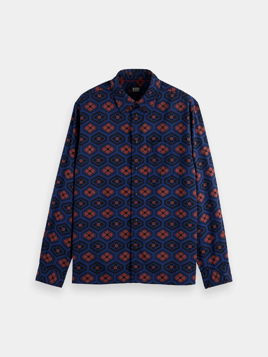 Printed seersucker shirt sold by Scotch & Soda