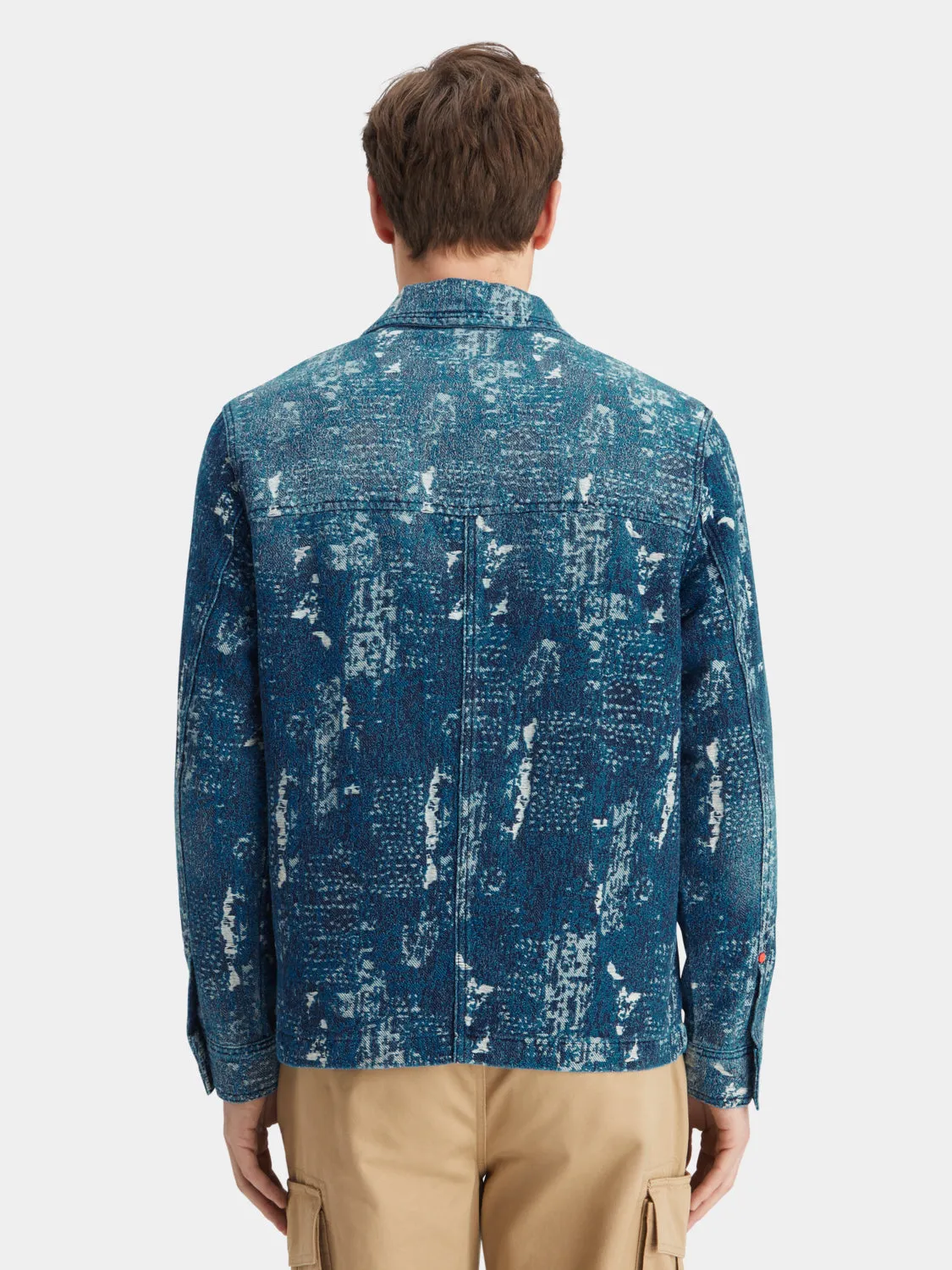 Jacquard denim workwear jacket sold by Scotch and Soda product image thumbnail 3