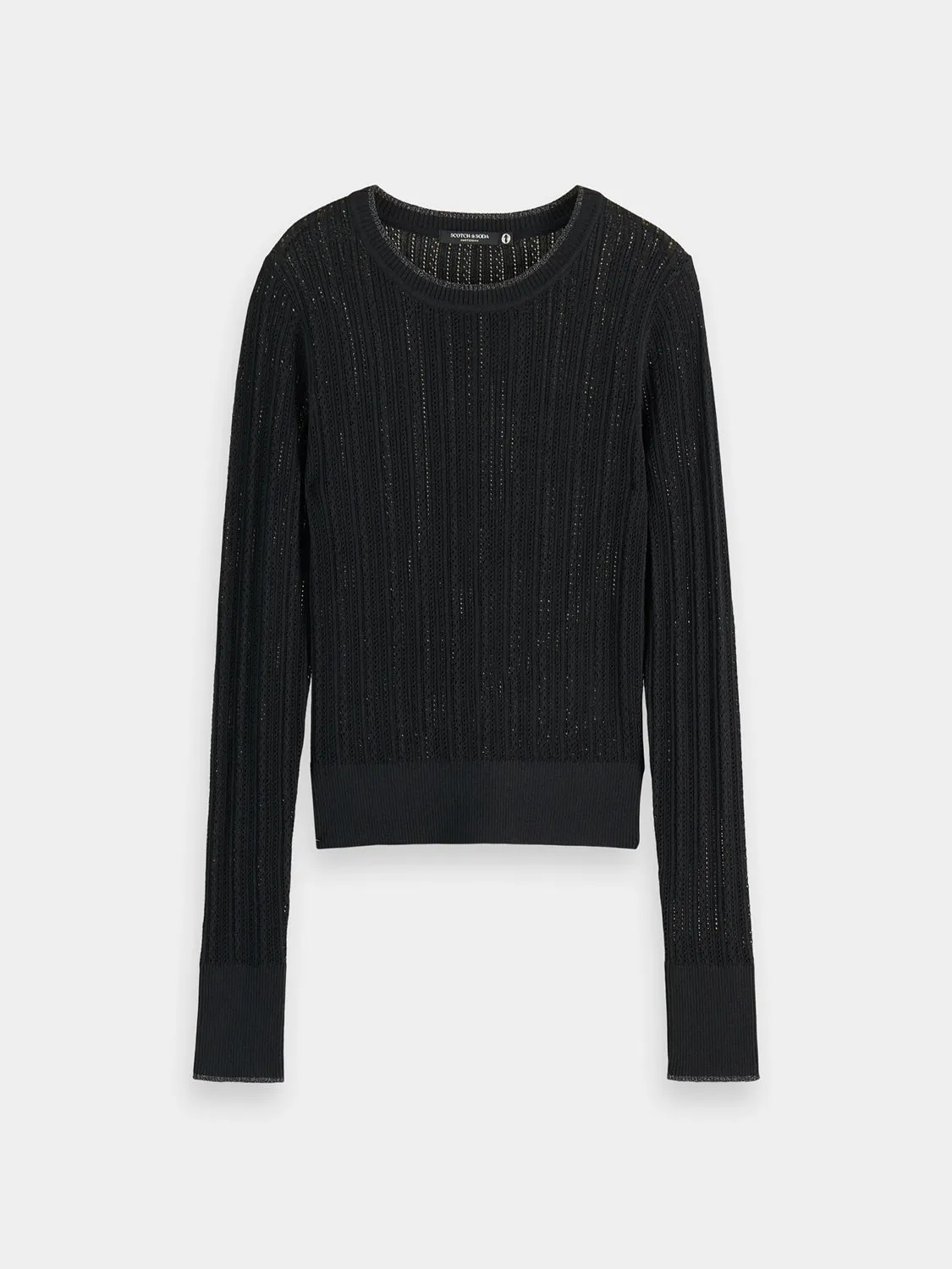Pointelle cropped pullover sold by Scotch and Soda
