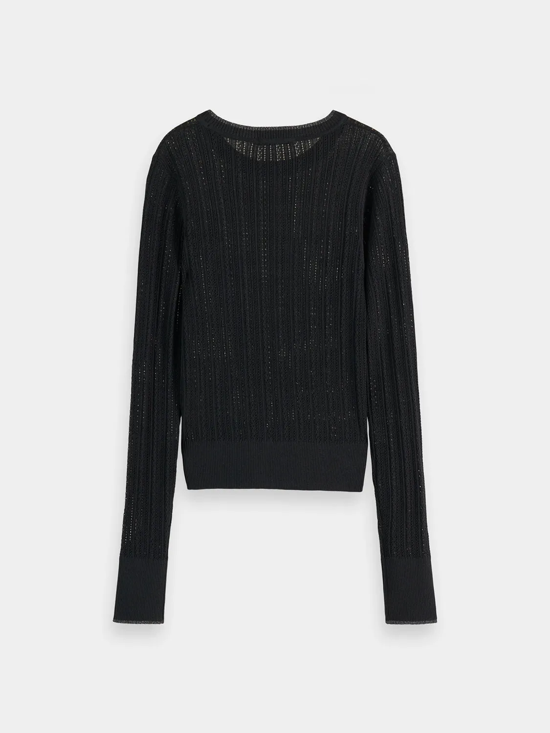 Pointelle cropped pullover sold by Scotch and Soda product image thumbnail 2