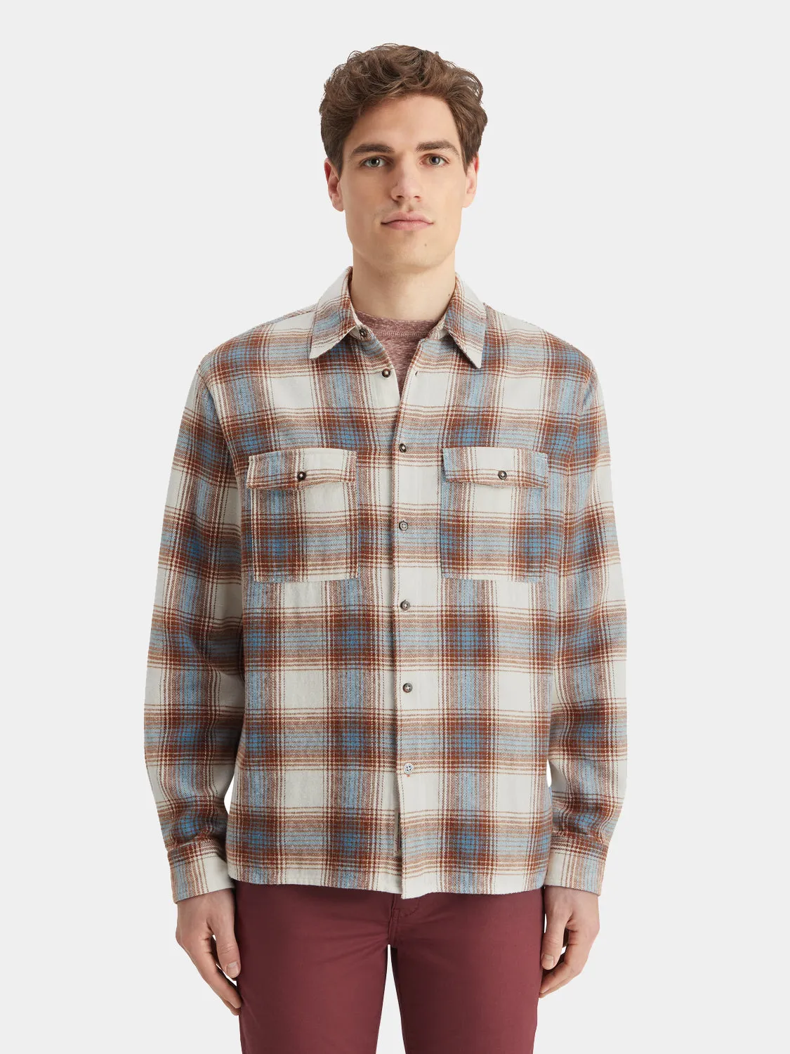 Yarn-dyed flanned check shirt sold by Scotch and Soda product image thumbnail 2