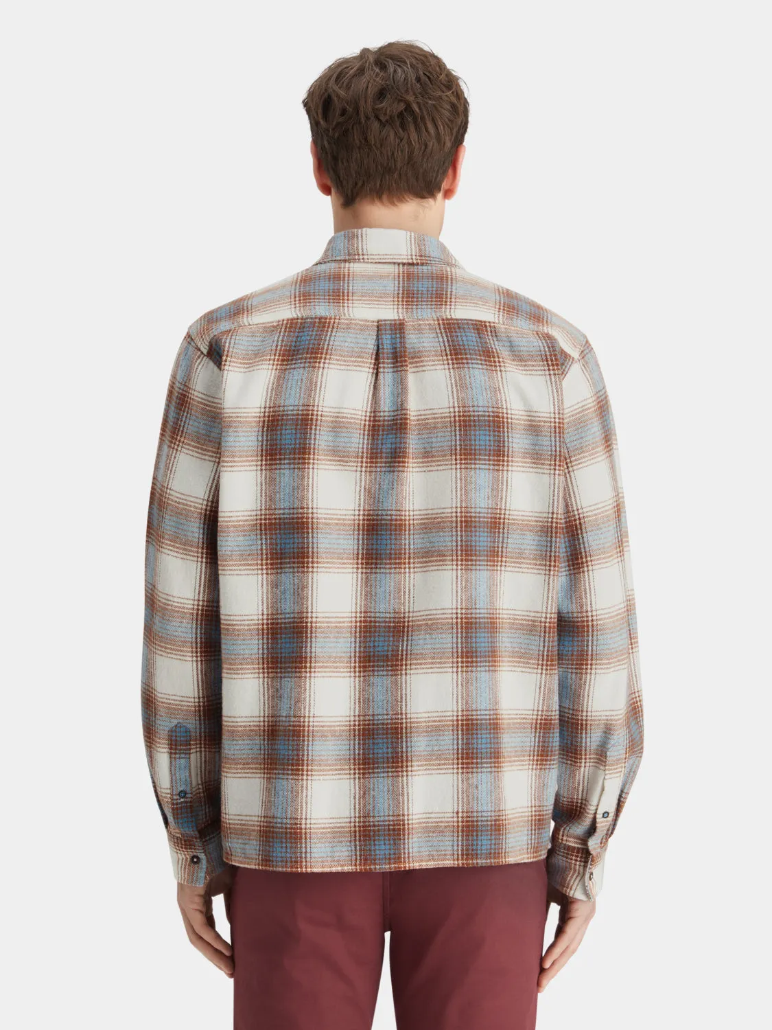 Yarn-dyed flanned check shirt sold by Scotch and Soda product image thumbnail 5