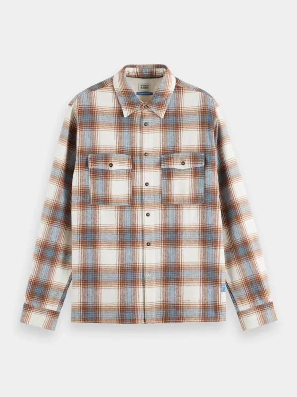 Yarn-dyed flanned check shirt sold by Scotch and Soda
