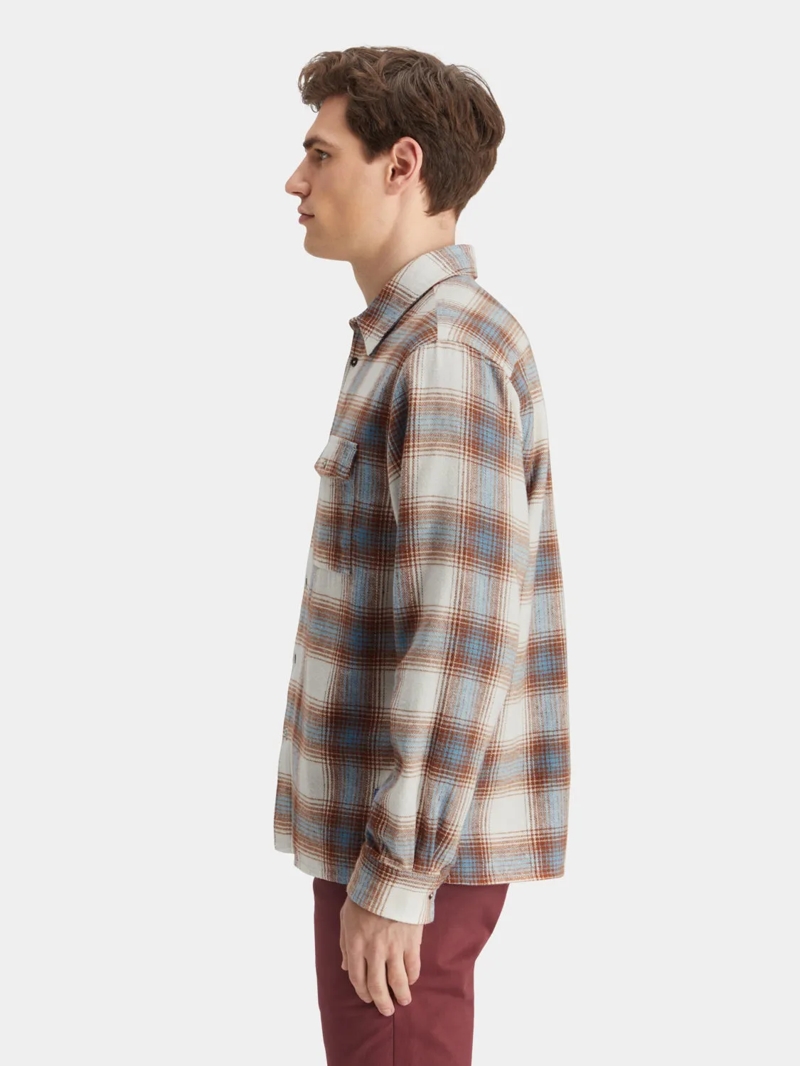 Yarn-dyed flanned check shirt sold by Scotch and Soda product image thumbnail 4