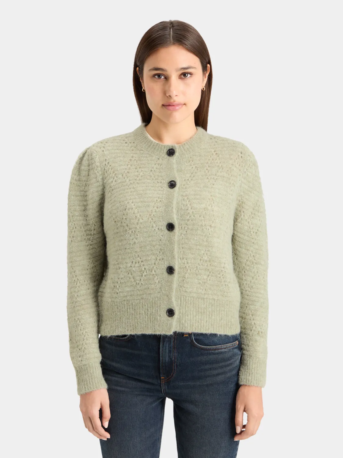 Boucle crewneck cardigan sold by Scotch and Soda product image thumbnail 2