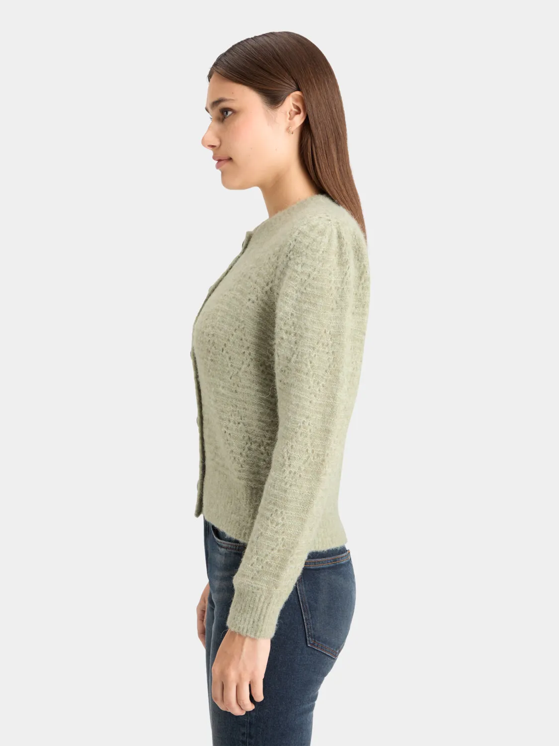 Boucle crewneck cardigan sold by Scotch and Soda product image thumbnail 4