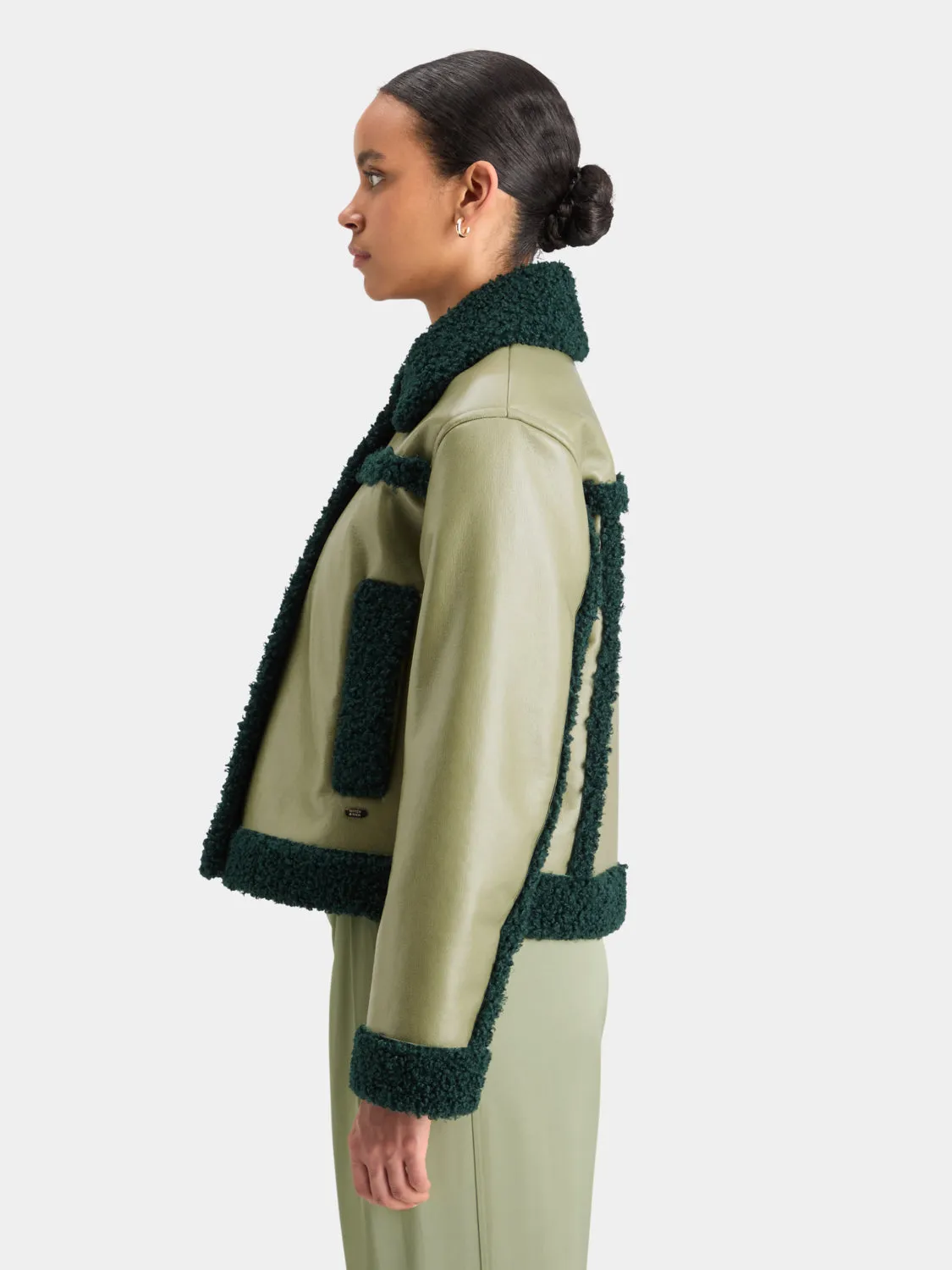 Shearling vinyl aviator jacket sold by Scotch and Soda product image thumbnail 5