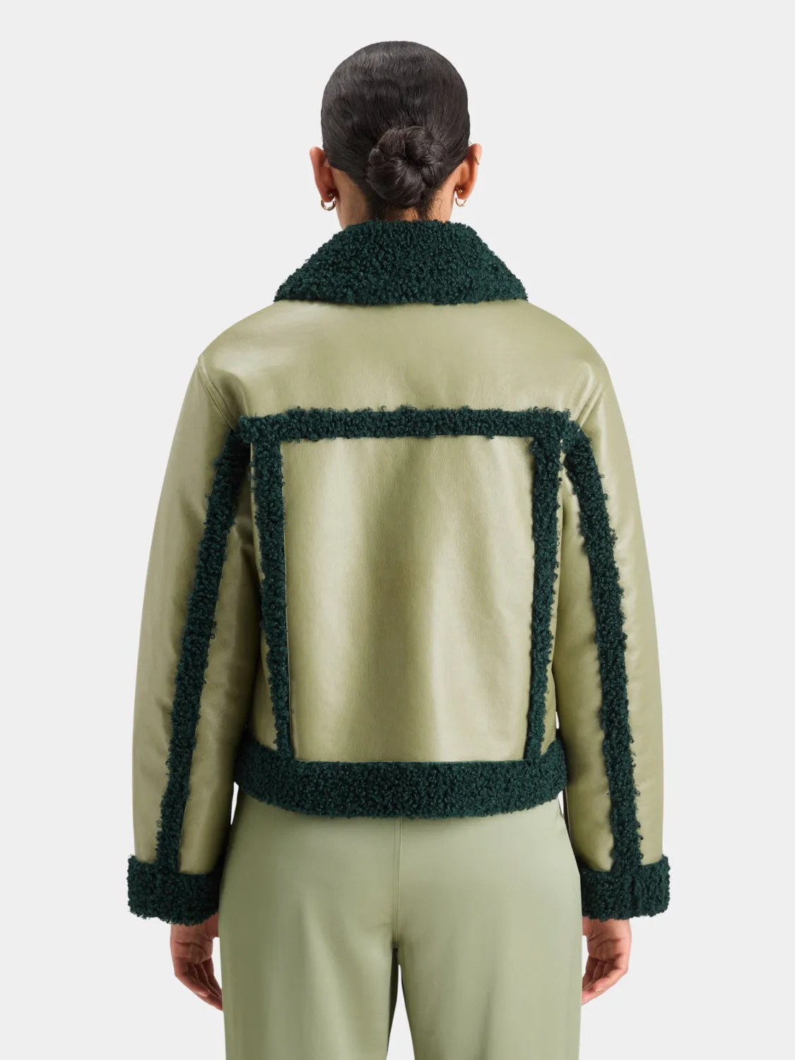 Shearling vinyl aviator jacket sold by Scotch and Soda product image thumbnail 4