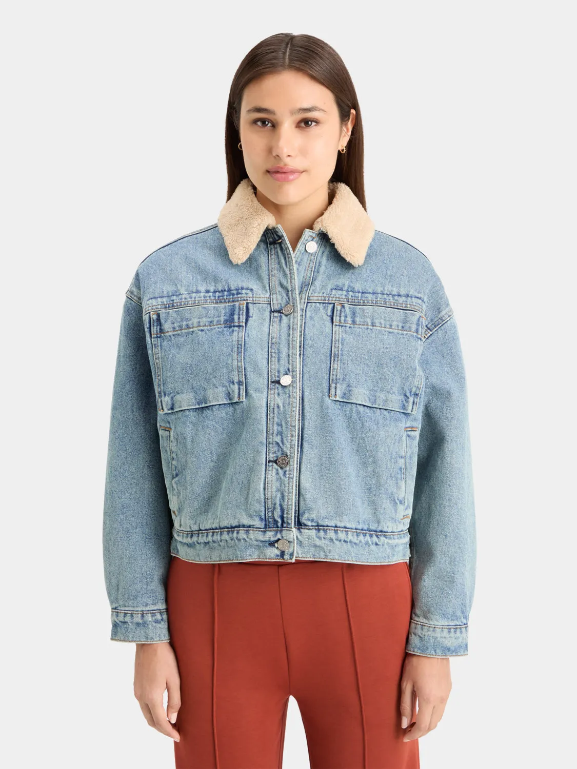 Sherpa collar denim jacket sold by Scotch & Soda product image thumbnail 2