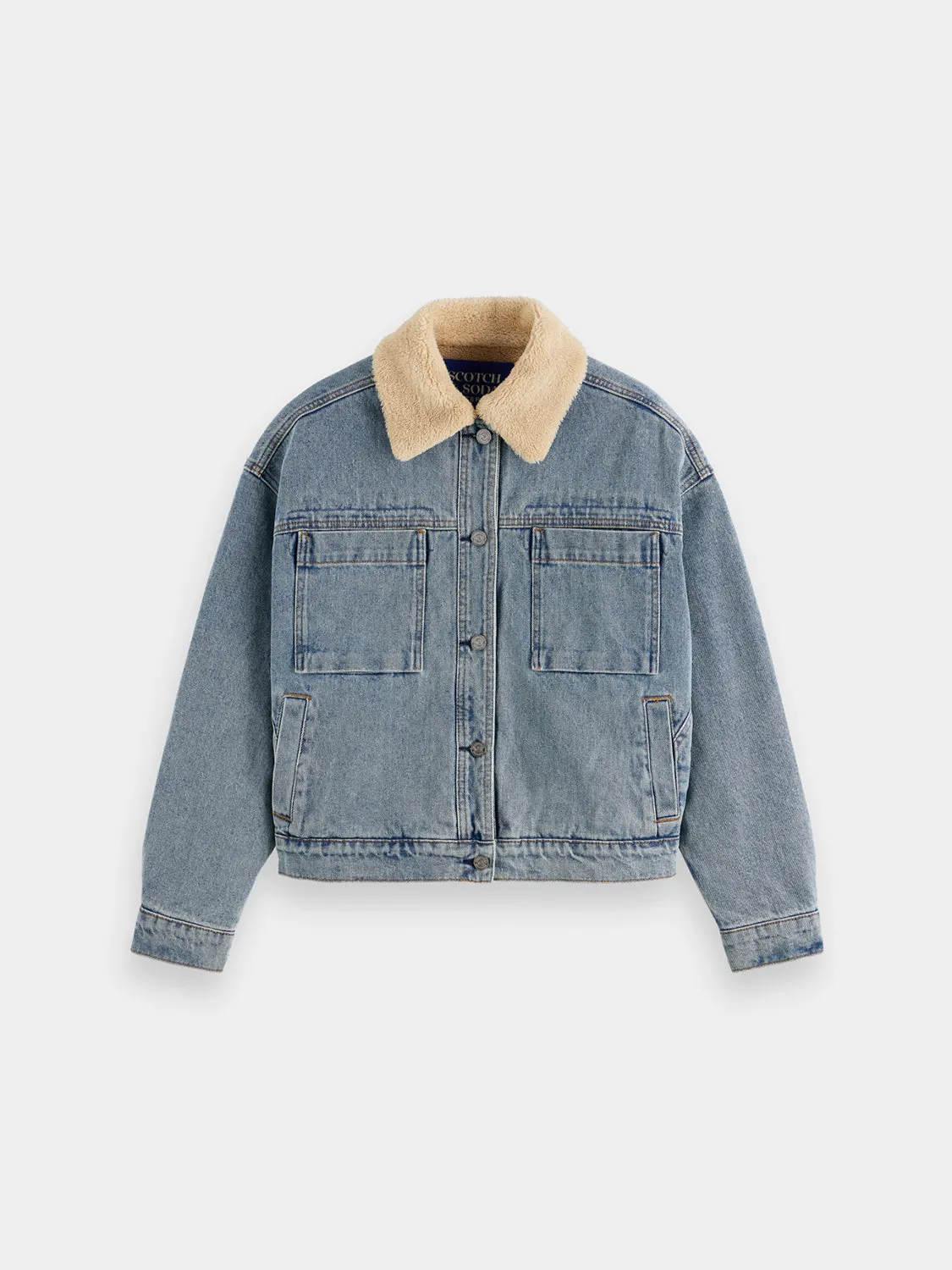 Sherpa collar denim jacket sold by Scotch & Soda
