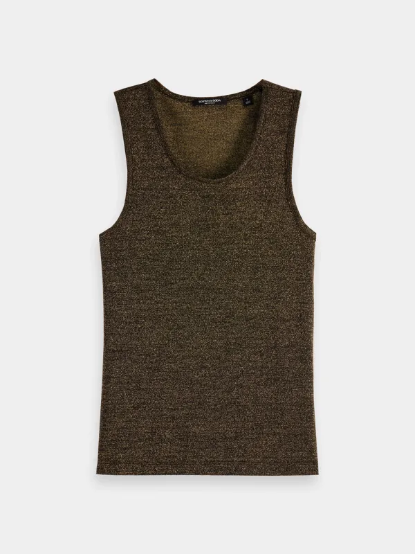 Lurex racer tank sold by Scotch and Soda