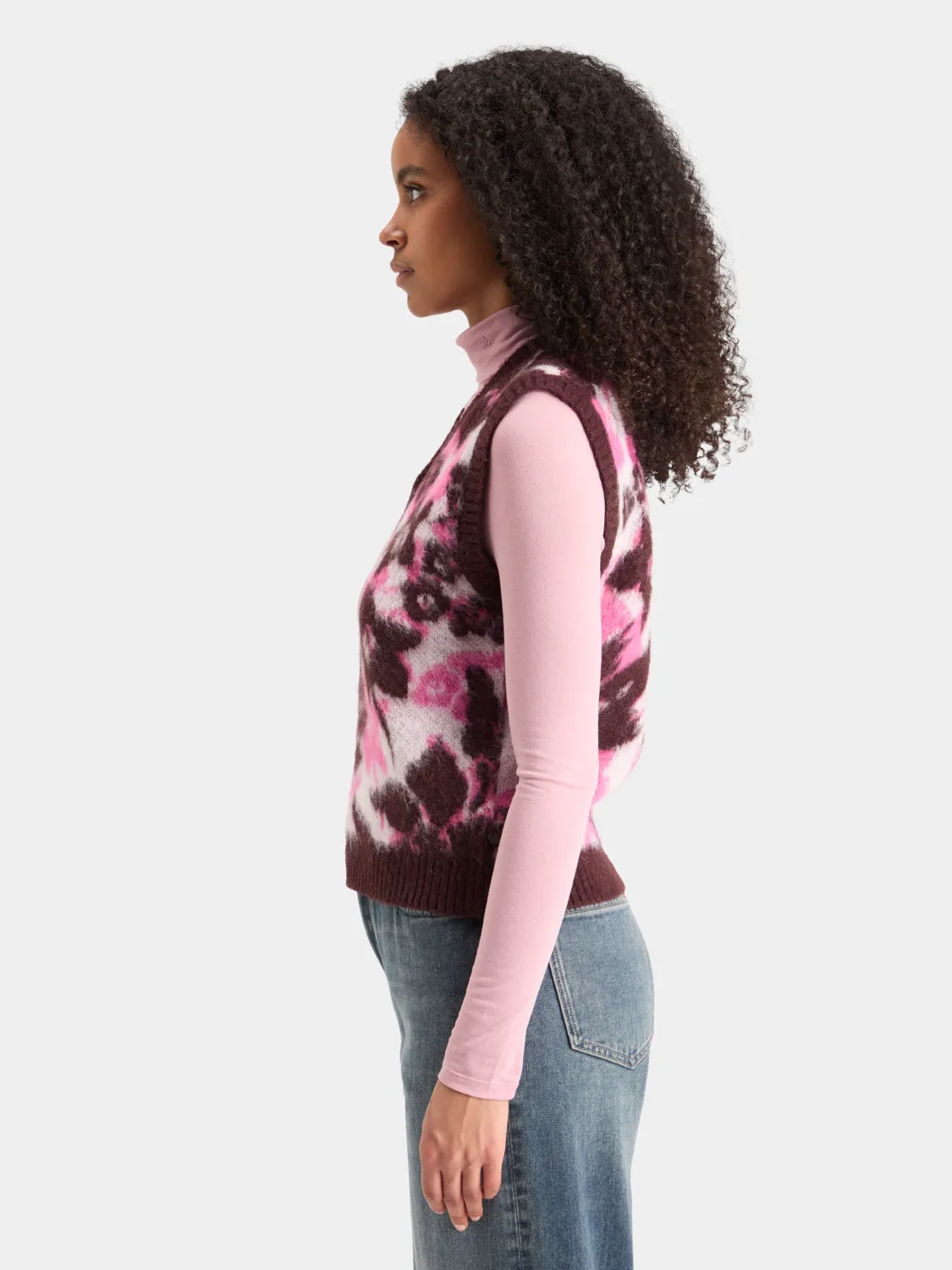 Fuzzy v-neck vest sold by Scotch and Soda product image thumbnail 4