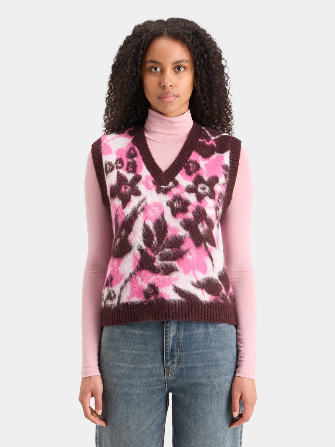 Fuzzy v-neck vest sold by Scotch and Soda product image thumbnail 2