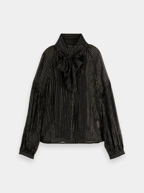 Bow neck lurex top sold by Scotch and Soda