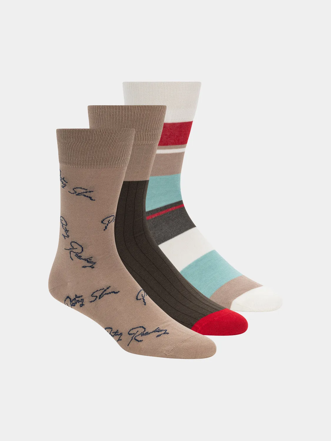 3-pack pattern crew socks sold by Scotch and Soda