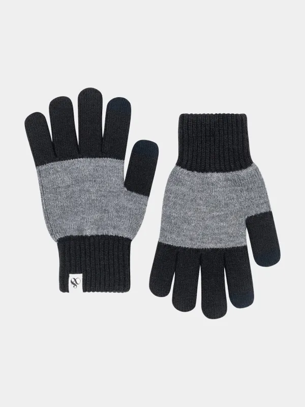 Colourblock knit gloves sold by Scotch and Soda