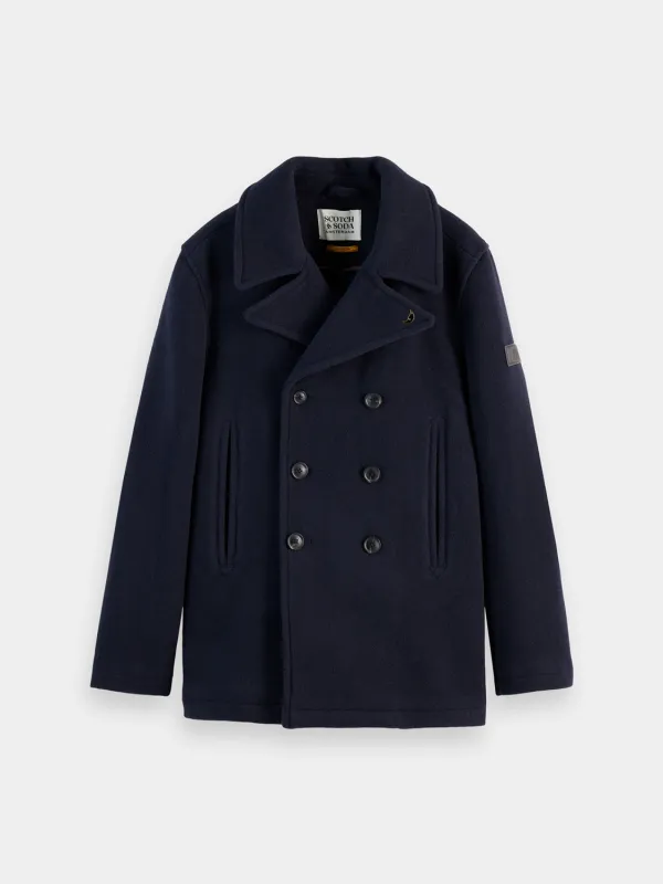 Wool blend peacoat sold by Scotch and Soda