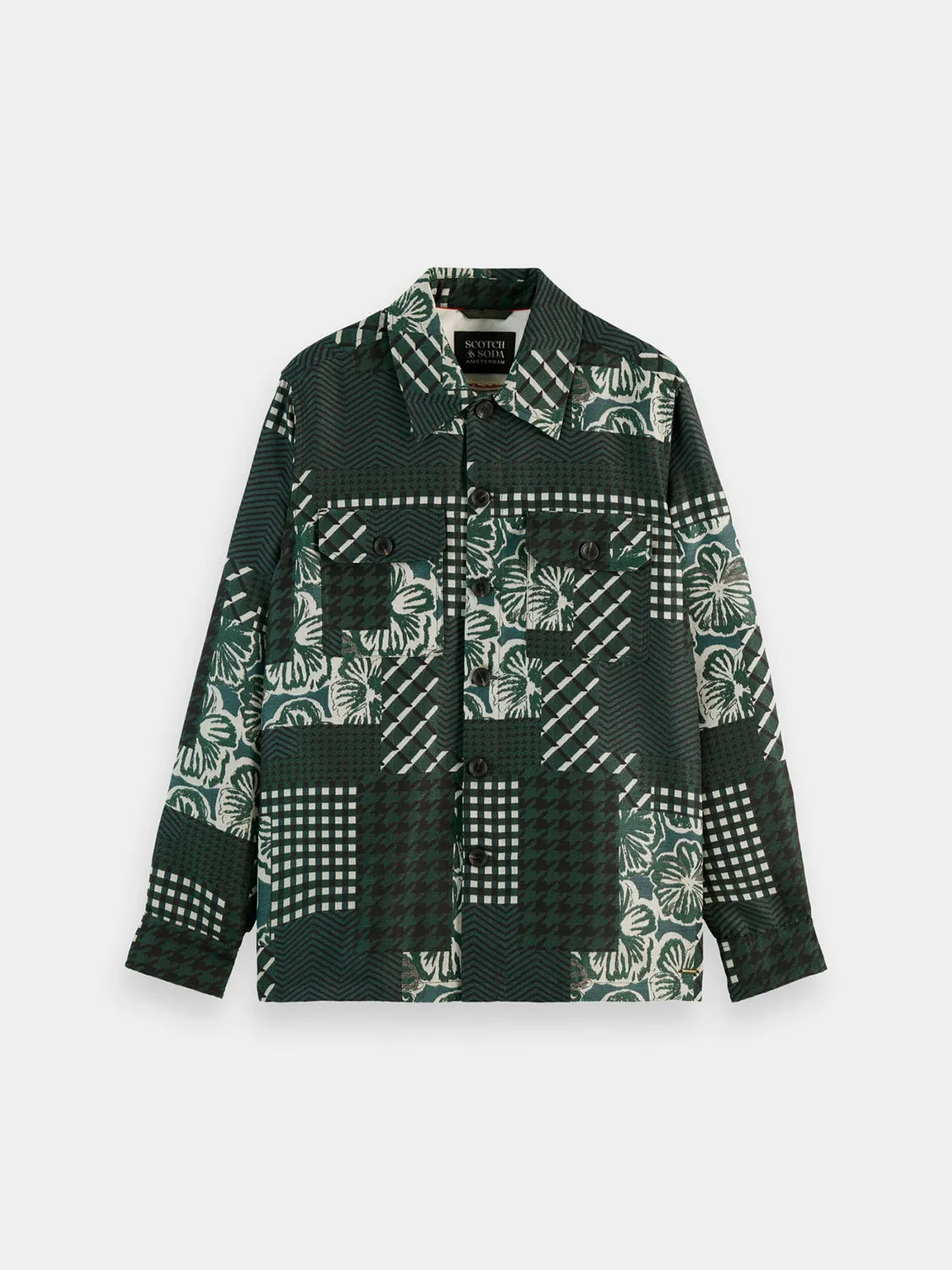 Patchwork jacquard overshirt sold by Scotch & Soda