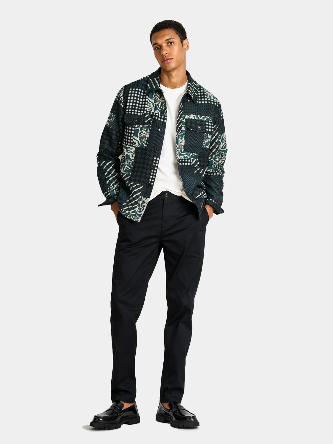 Patchwork jacquard overshirt sold by Scotch & Soda product image thumbnail 4