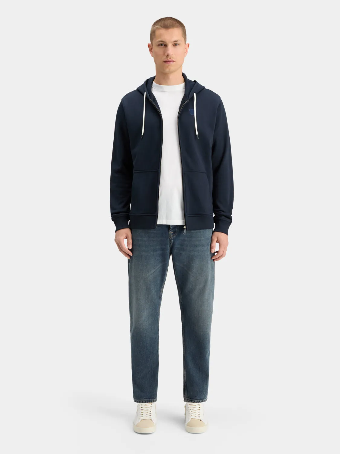 Logo badge zip-through hoodie sold by Scotch & Soda product image thumbnail 5