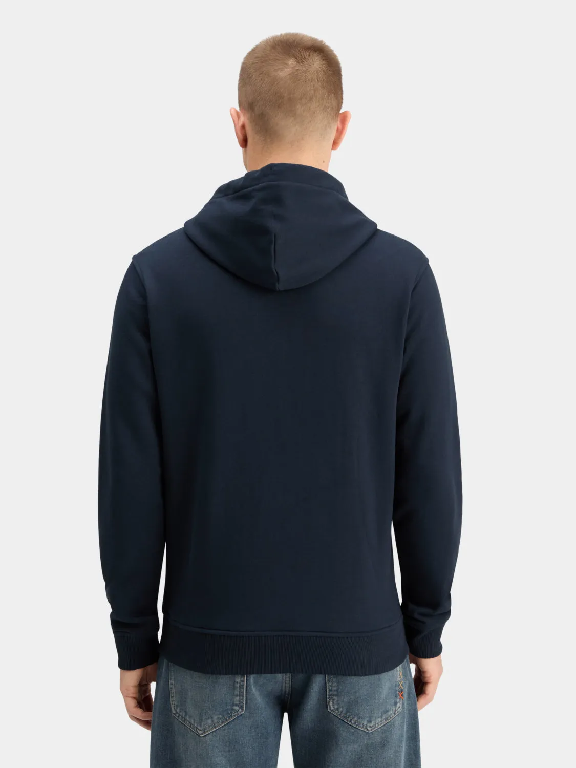 Logo badge zip-through hoodie sold by Scotch & Soda product image thumbnail 3