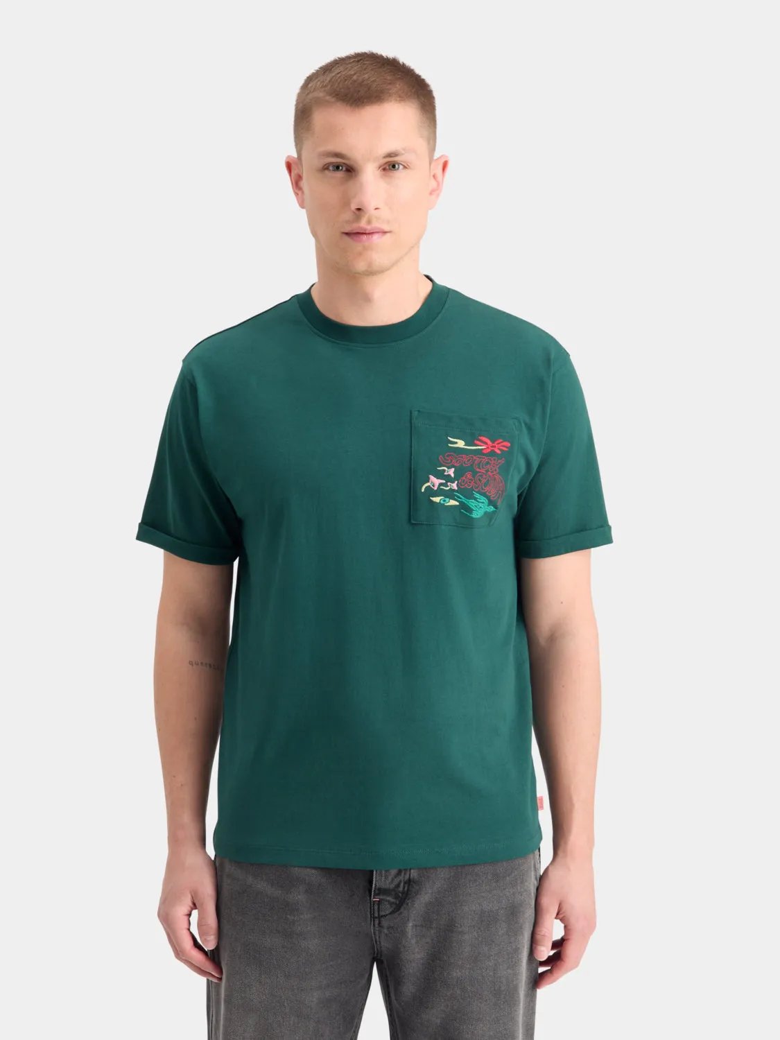 Embroidered pocket t-shirt sold by Scotch & Soda product image thumbnail 2