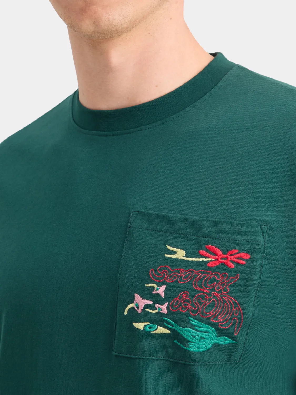 Embroidered pocket t-shirt sold by Scotch & Soda product image thumbnail 5