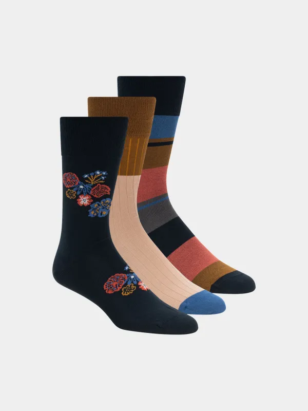 3-pack pattern crew socks sold by Scotch and Soda