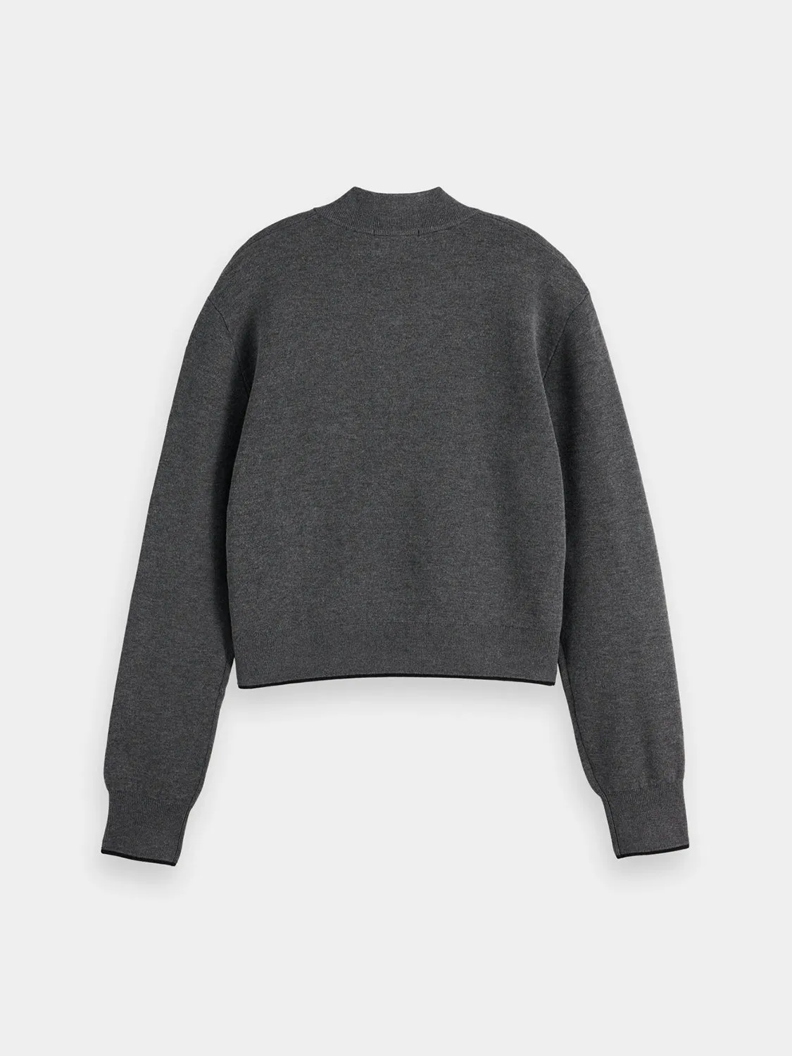 Knitted cropped bomber jacket sold by Scotch and Soda product image thumbnail 2