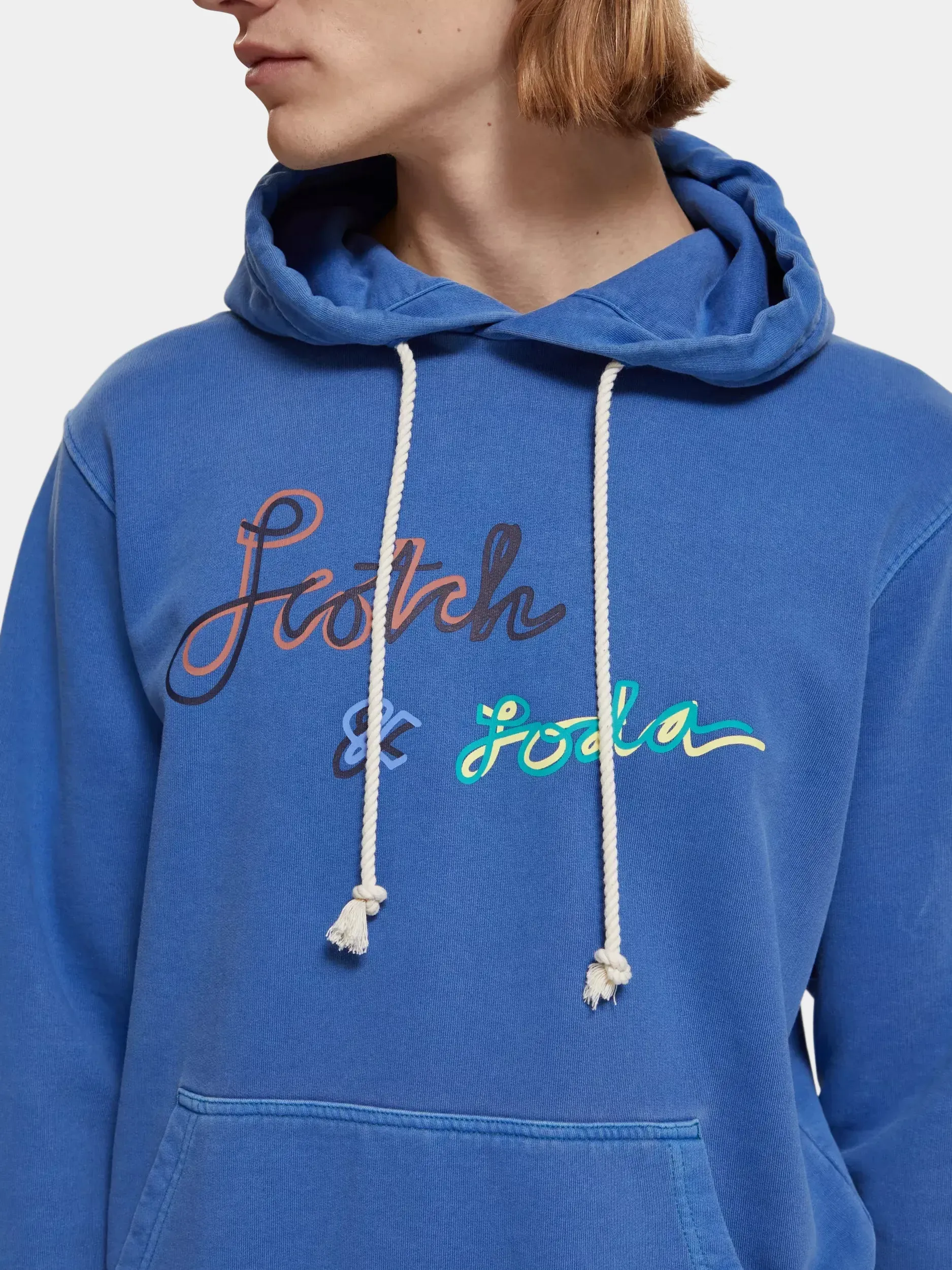 Garment-dyed artwork hoodie sold by Scotch & Soda product image thumbnail 5