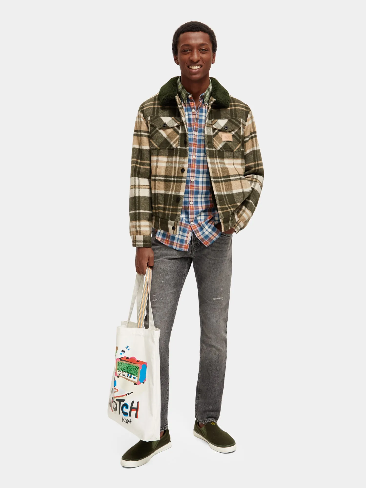 Teddy-lined trucker jacket sold by Scotch and Soda product image thumbnail 5