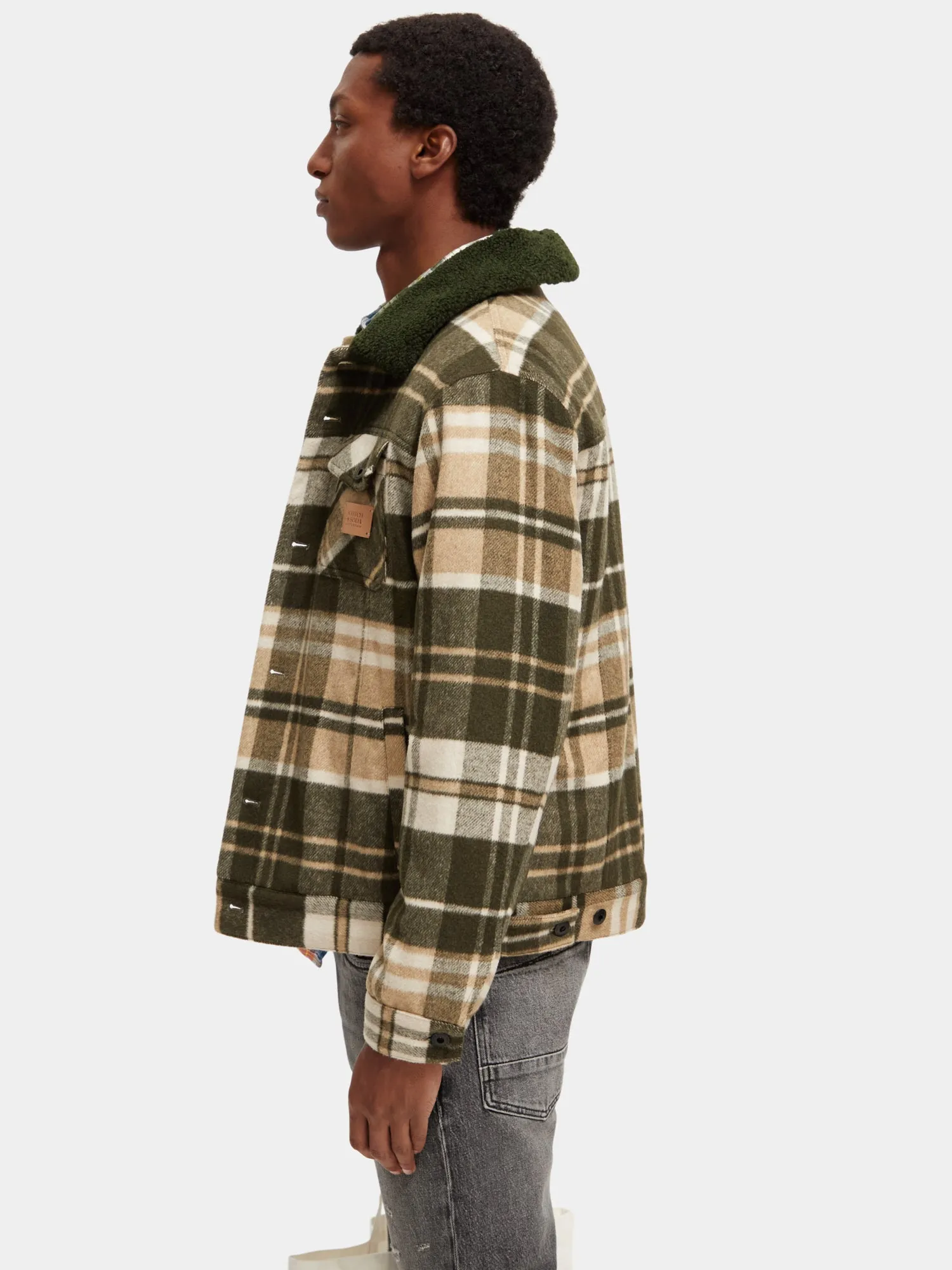 Teddy-lined trucker jacket sold by Scotch and Soda product image thumbnail 4