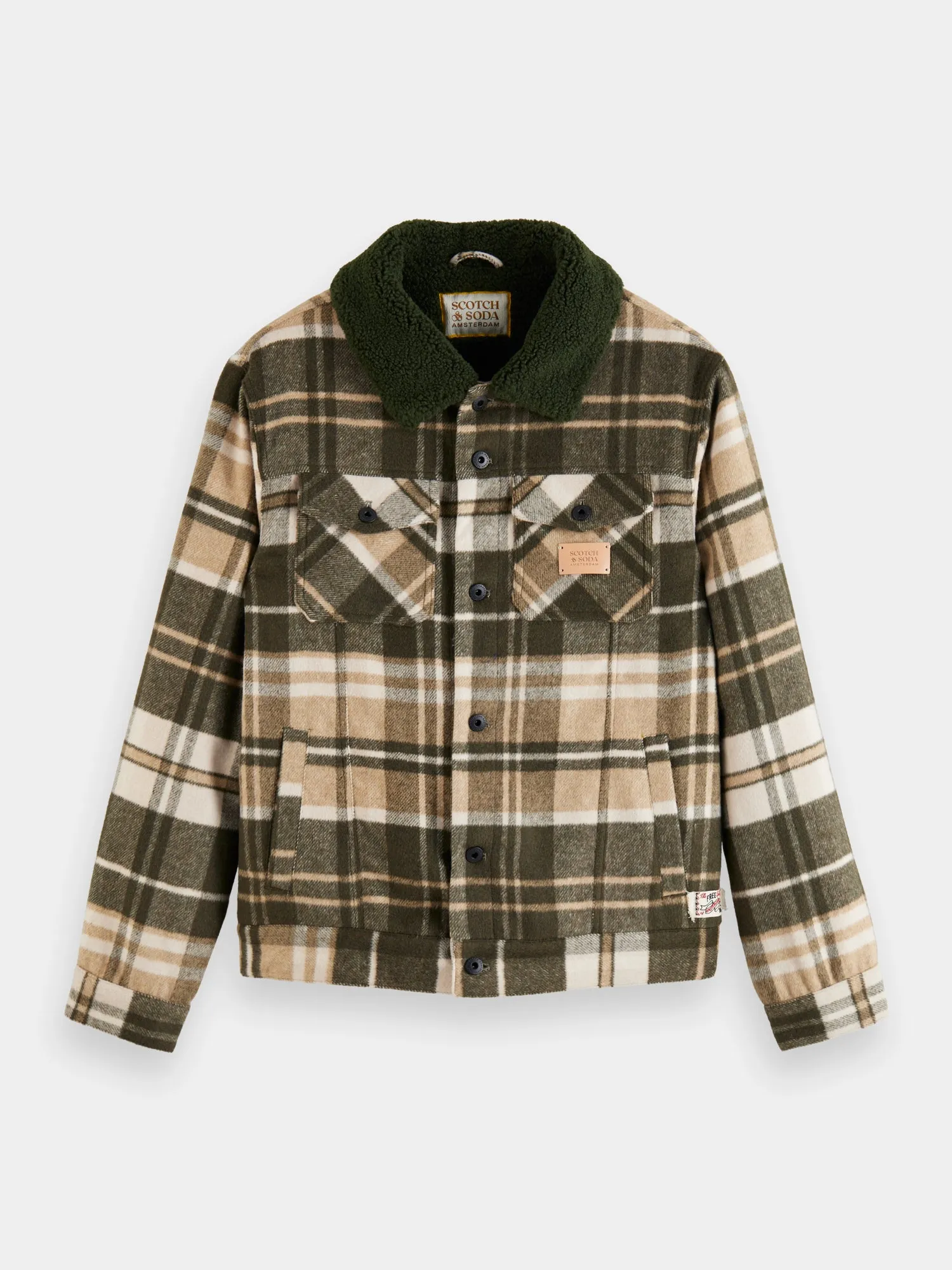 Teddy-lined trucker jacket sold by Scotch and Soda product image thumbnail 2
