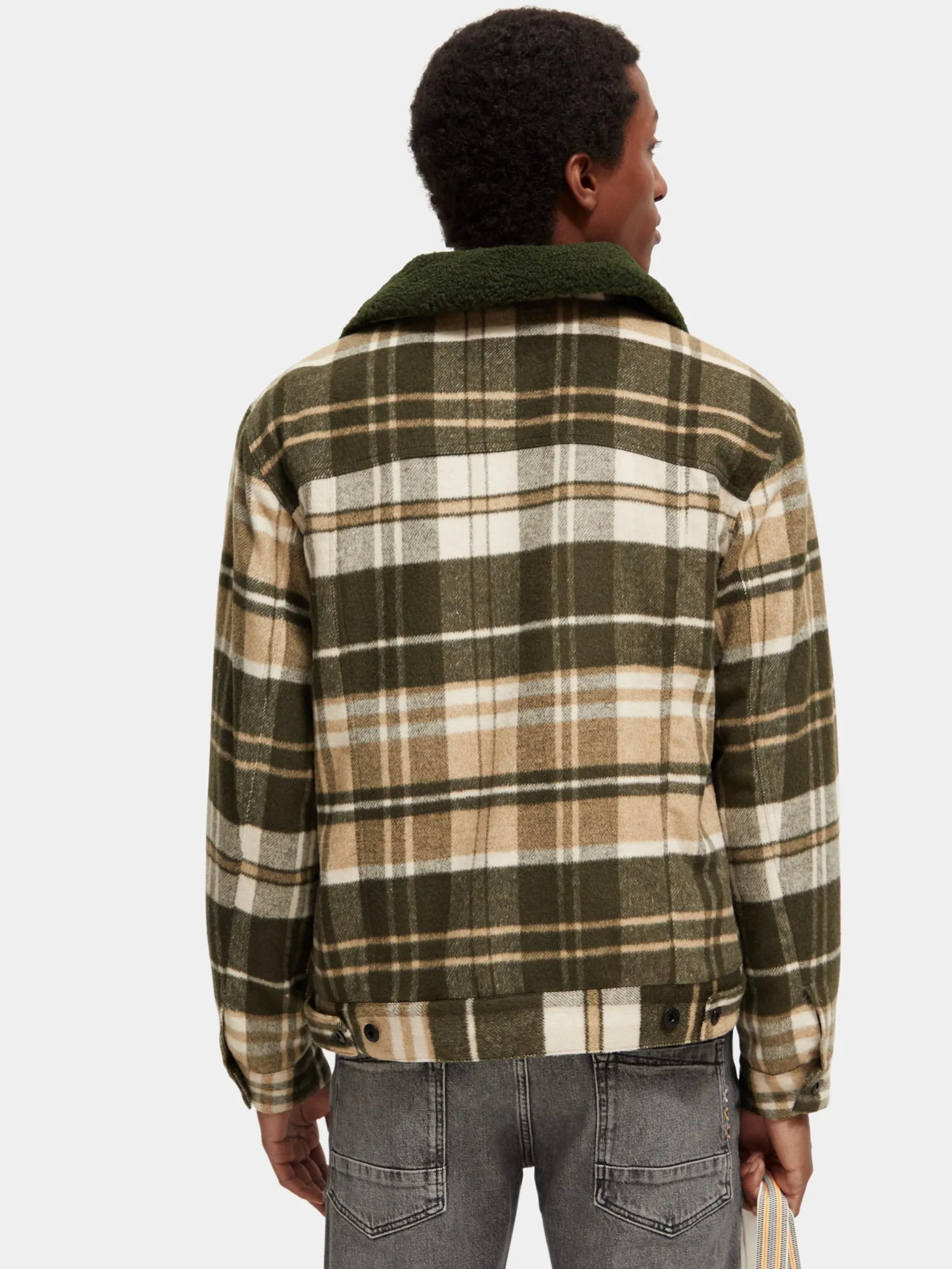 Teddy-lined trucker jacket sold by Scotch and Soda product image thumbnail 3