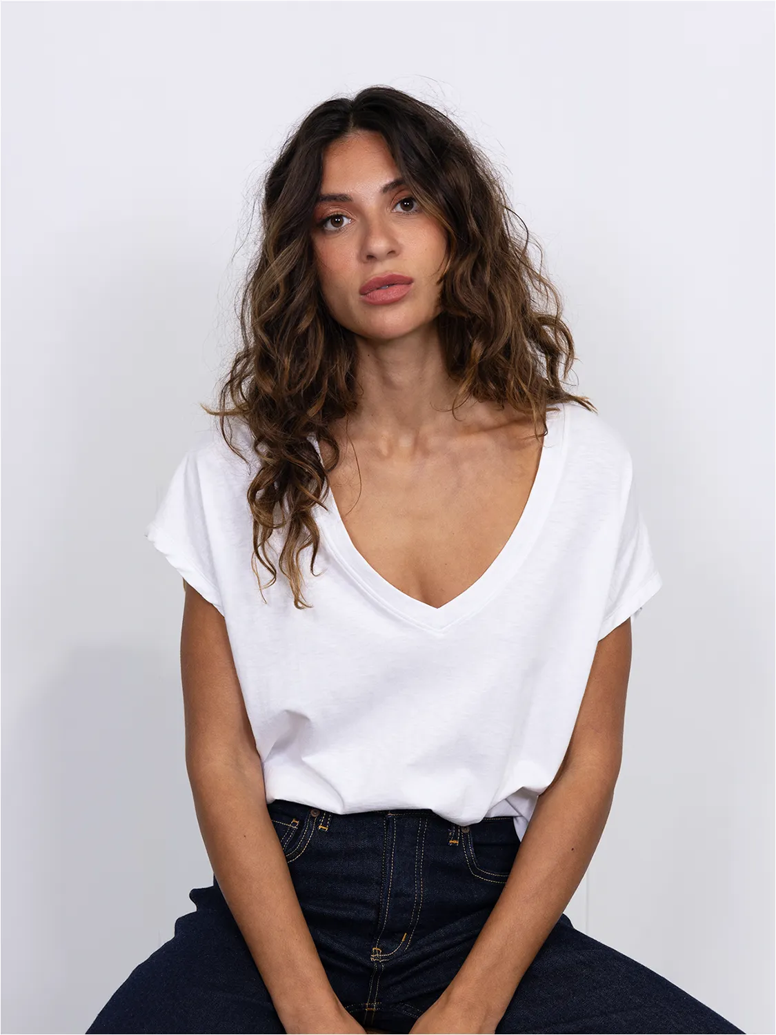 Slub v-neck t-shirt sold by Scotch & Soda product image thumbnail 2