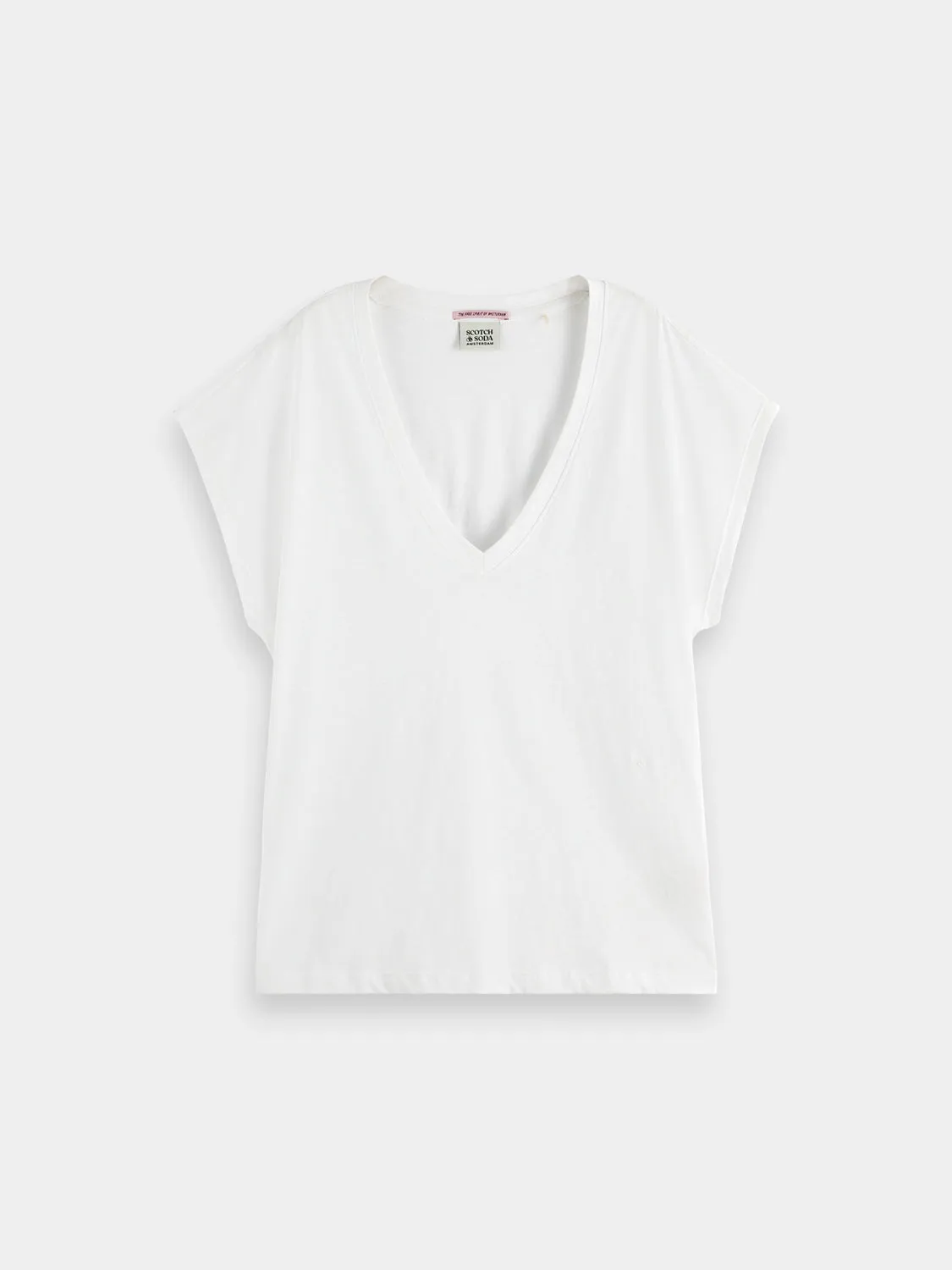 Slub v-neck t-shirt sold by Scotch & Soda