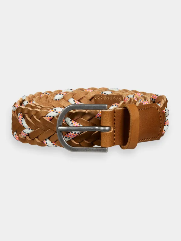 Braided leather & cord belt sold by Scotch and Soda