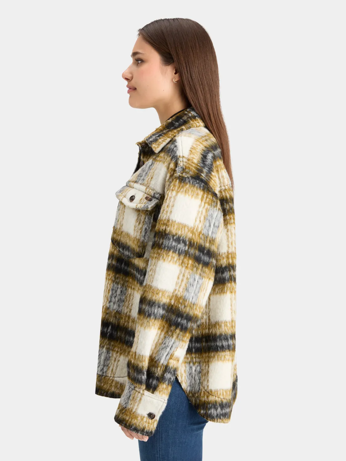 Brushed check shirt jacket sold by Scotch and Soda product image thumbnail 4