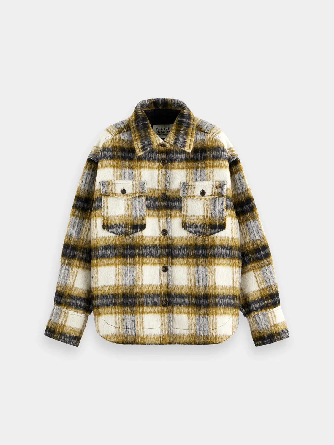 Brushed check shirt jacket sold by Scotch and Soda
