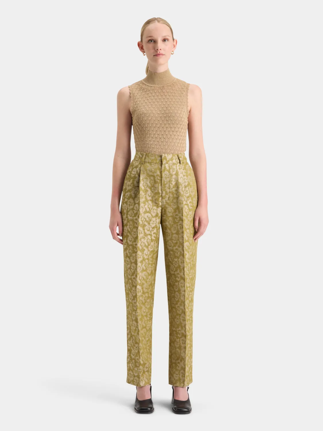 Metallic pointelle knit tank sold by Scotch and Soda product image thumbnail 4