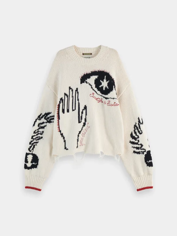 Intarsia oversized pullover sold by Scotch and Soda