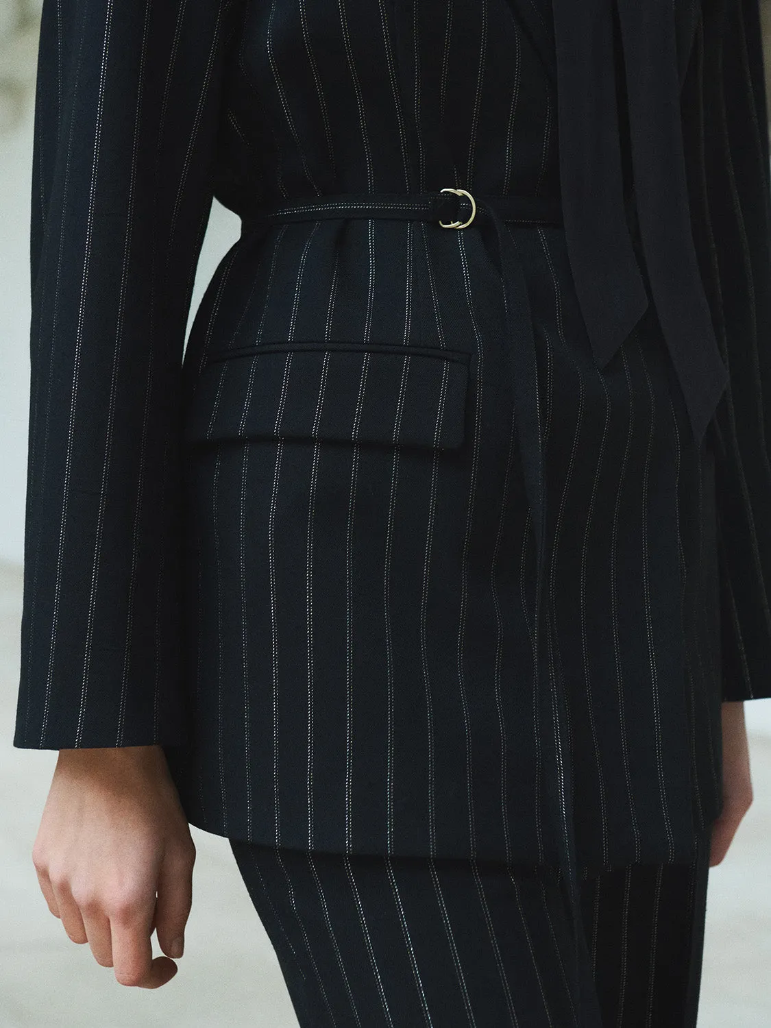 Lurex pinstripe blazer sold by Scotch and Soda product image thumbnail 5